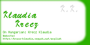 klaudia krecz business card